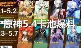 原神4.4最新卡池爆料,新角色与限定武器齐聚，探索神秘元素之力